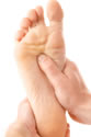 Image of foot massage being given at Brook Green Clinic