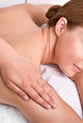 Woman recieving massage at Brook Green Clinic Hammersmith